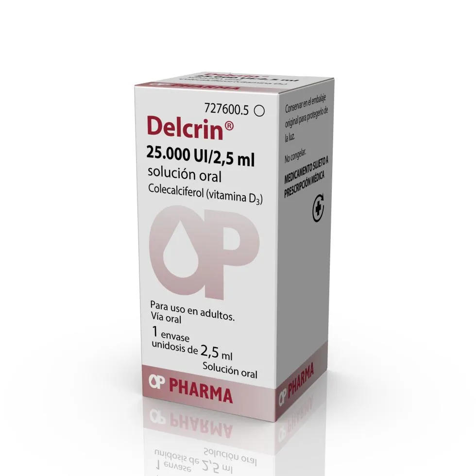 Delcrin 25,000 IU/2.5 ml oral solution solution, oral