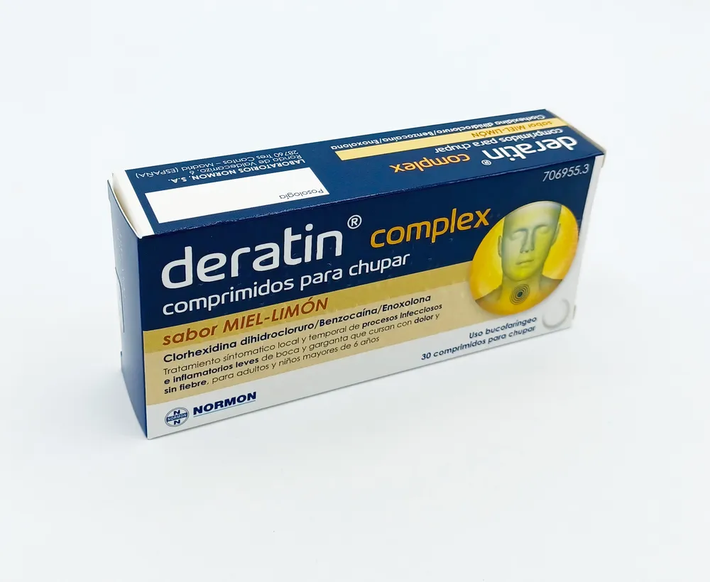 Deratin Complex compresse per sottlingua gusto miele-limone compresse per uso orale