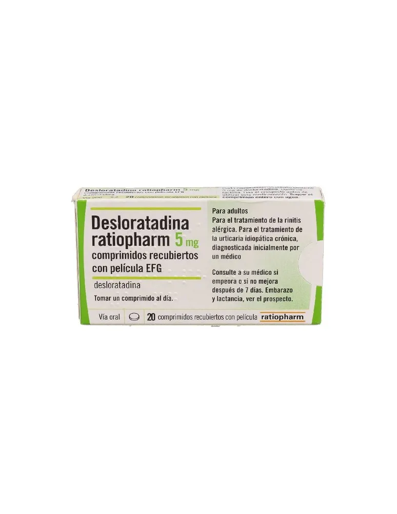 Desloratadine ratiopharm 5 mg film-coated tablets EFG tablets, film-coated