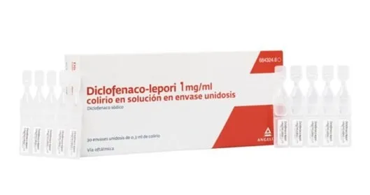Diclofenac Lepori 1 mg/ml eye drops solution solution, ophthalmic