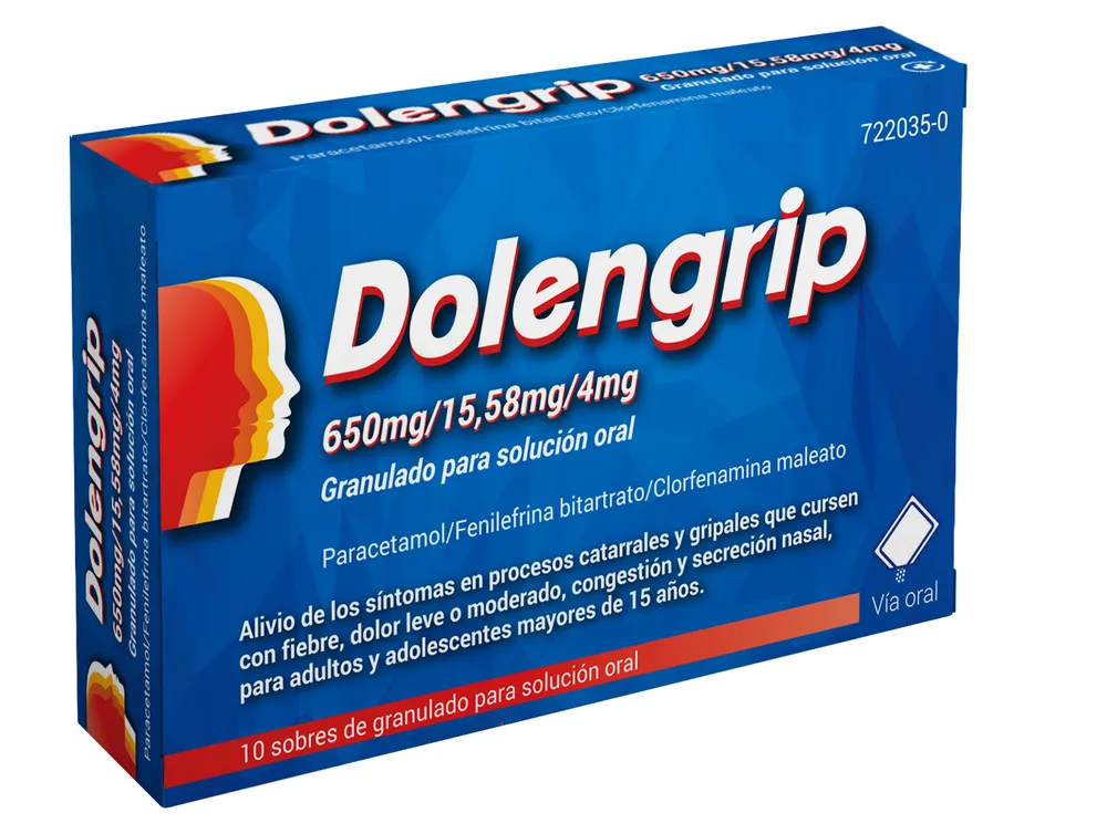 Dolengrip 650 mg/15,58 mg/4 mg granulato per soluzione orale granulato, per soluzione orale