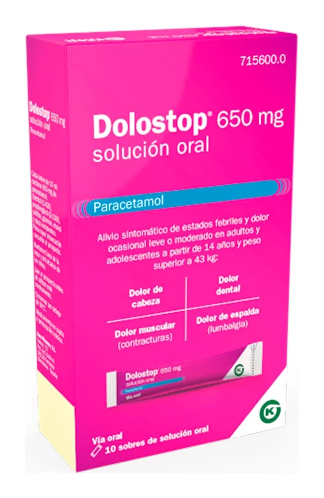 DOLOSTOP 650 MG SOLUCION ORAL SOLUCIÓN ORAL