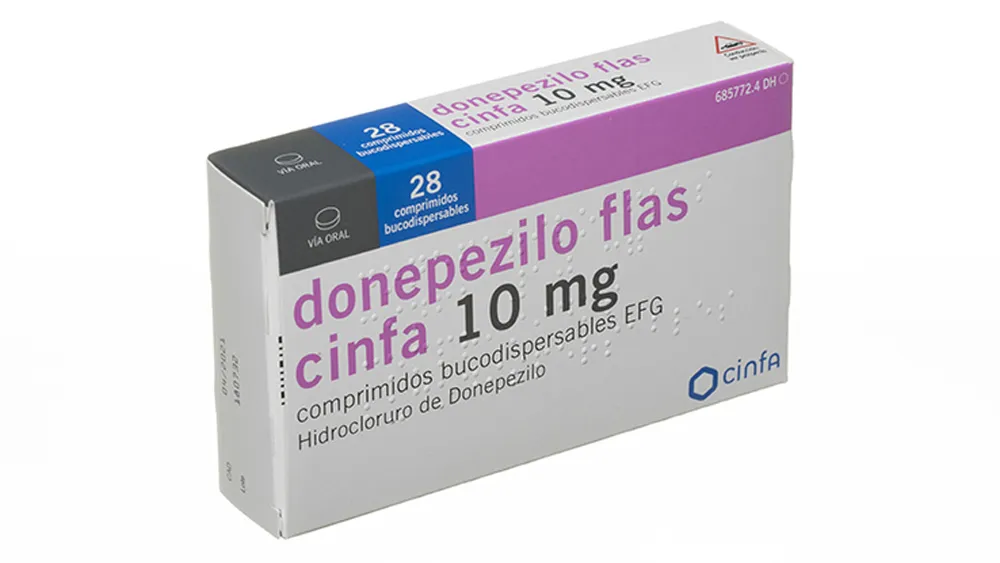 Donepezil Flas CINFA 10 mg orodispersible tablets EFG tablets, buccodispersable