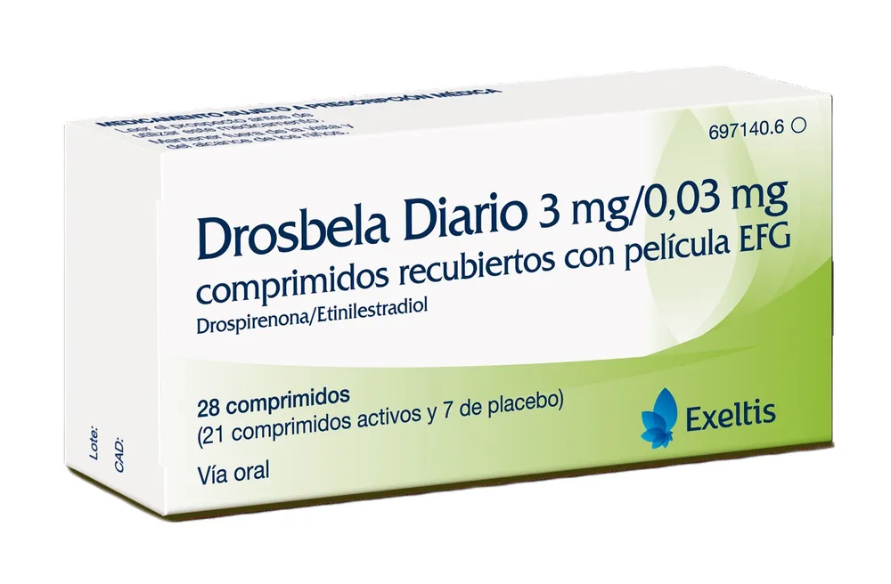 Drosbela Diario 3 mg/0.03 mg film-coated tablets EFG tablets, film-coated