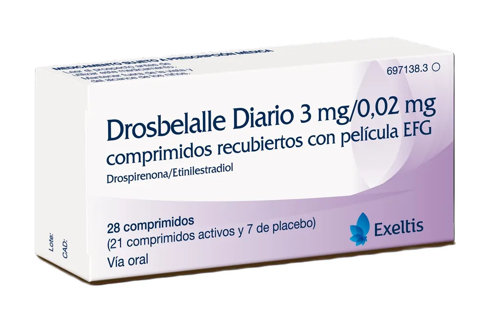 Drosbelalle Diario 3 mg/0,02 mg compresse rivestite con film EFG compresse, rivestite con film