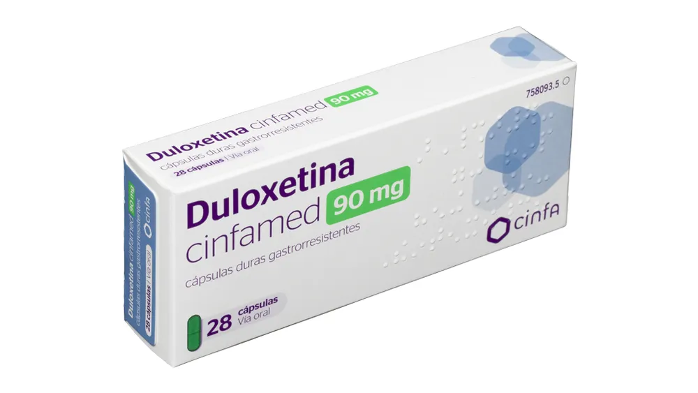 Duloxetine Cinfamed 90 mg gastro-resistant hard capsules capsules, hard, enteric-coated