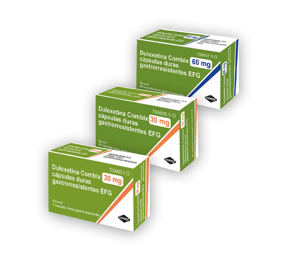 Duloxetina Combix 60 mg capsule rigide gastroresistenti EFG capsula, dura gastrorresistente