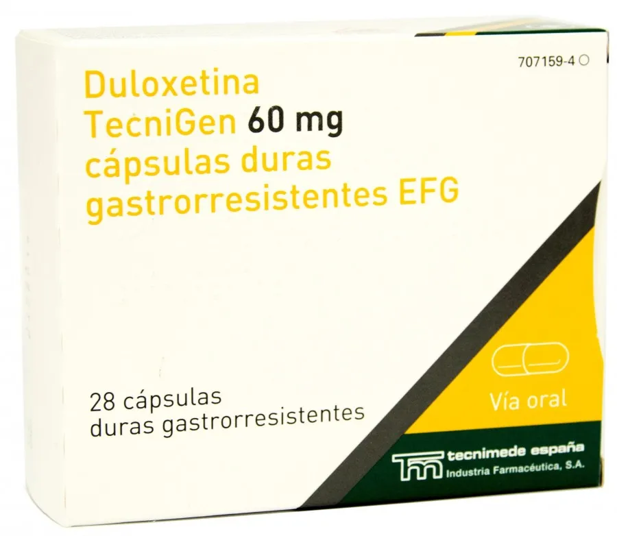 Duloxetine Genesis 60 mg gastro-resistant hard capsules EFG capsules, hard, enteric-coated