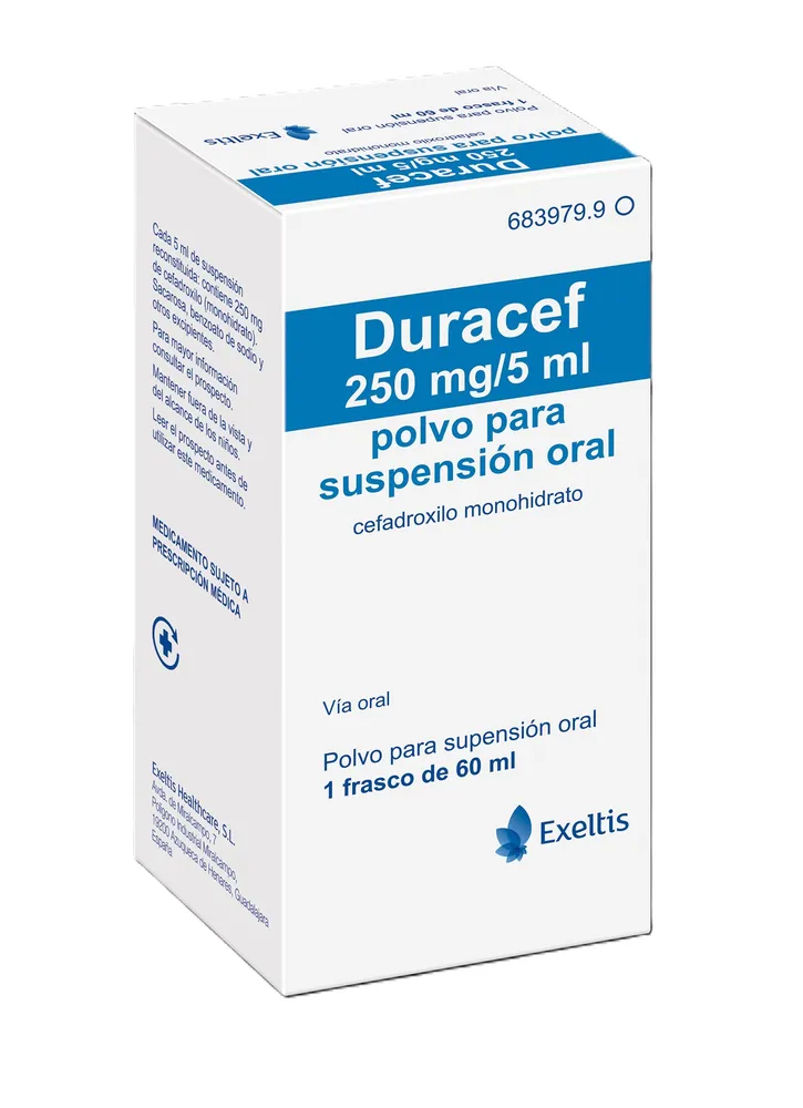 DURACEF 250 MG/5 ML POLVO PARA SUSPENSIÓN ORAL POLVO PARA SUSPENSIÓN ORAL