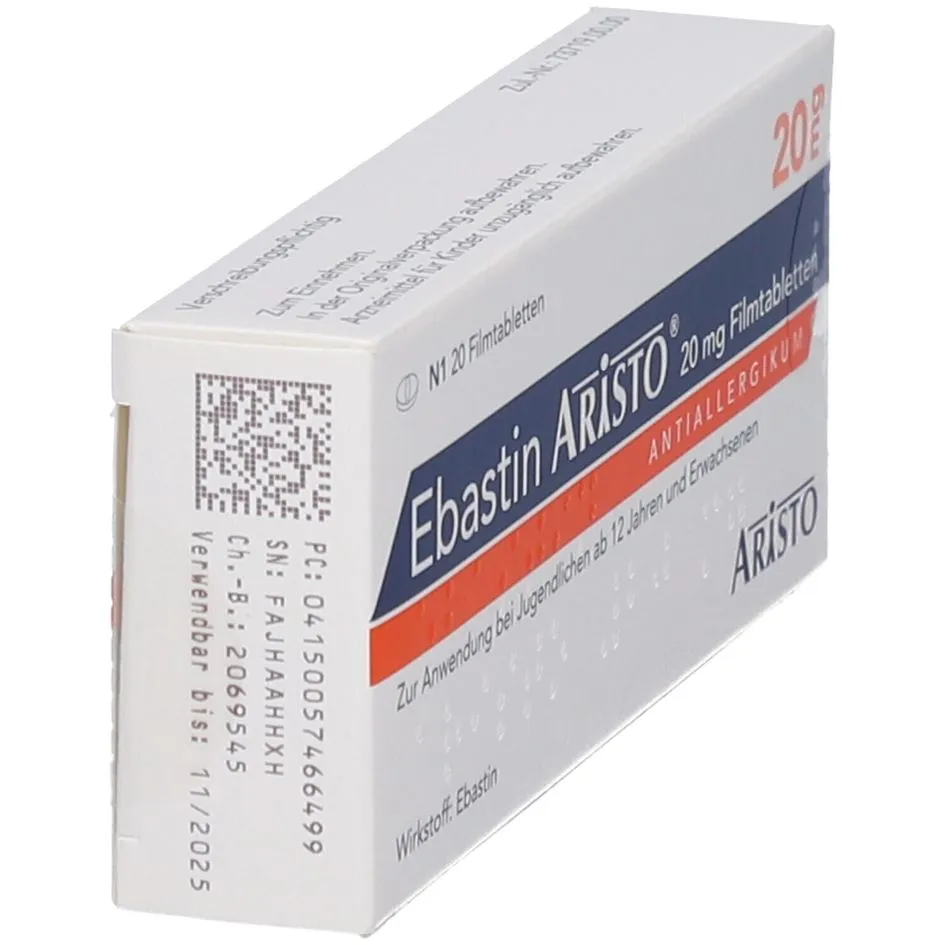 Ebastina Aristo 20 mg compressa orodispersibile EFG compresse, bucodispersabili