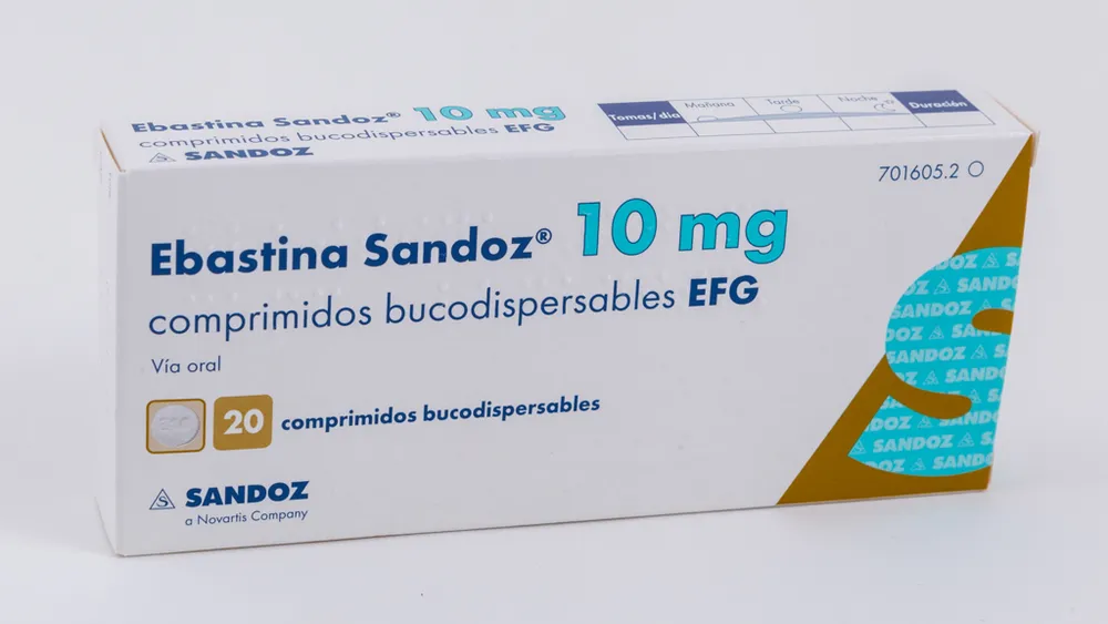 Ebastine Sandoz 10 mg orodispersible tablets EFG tablets, buccodispersable
