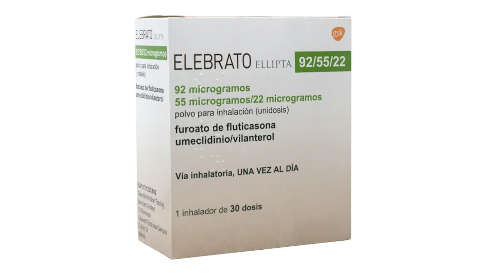 Elebrato Ellipta 92 microgrammi/55 microgrammi/22 microgrammi polvere per inalazione (unidose) polvere per inalazione unidose
