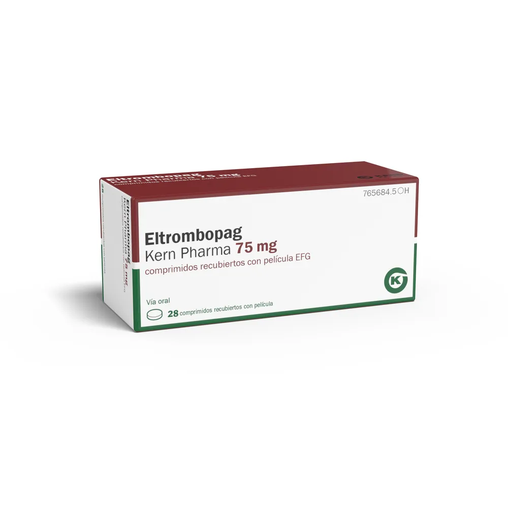 Eltrombopag Kern Pharma 75 mg compresse rivestite con film EFG compresse, rivestite con film