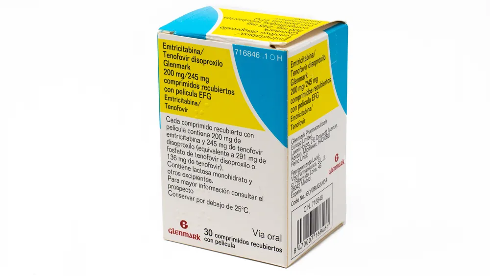 Emtricitabine/tenofovir disoproxil Glenmark 200 mg/245 mg film-coated tablets EFG tablets, film-coated