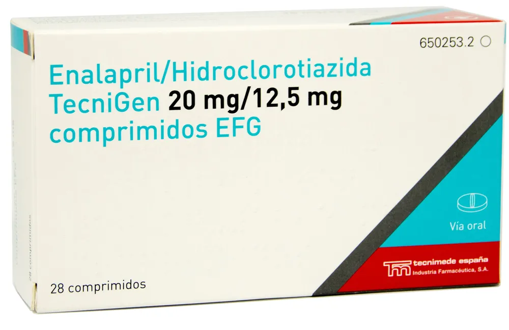 ENALAPRIL/HIDROCLOROTIAZIDA TARBIS 20 mg/12,5 mg COMPRIMIDOS EFG COMPRIMIDO