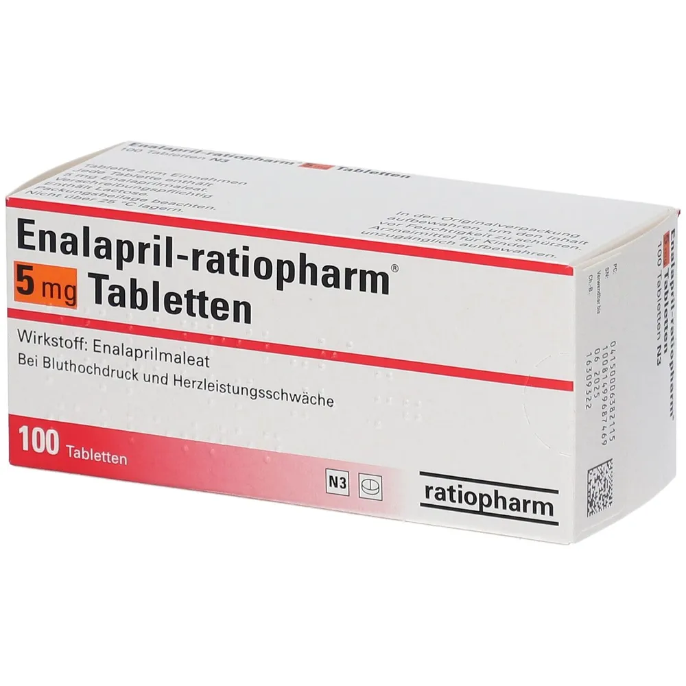 Enalapril Teva-Ratiopharm 5 mg compresse EFG compresse