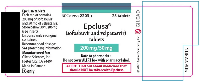 Epclusa 200 mg/50 mg granules in sachet granules, coated