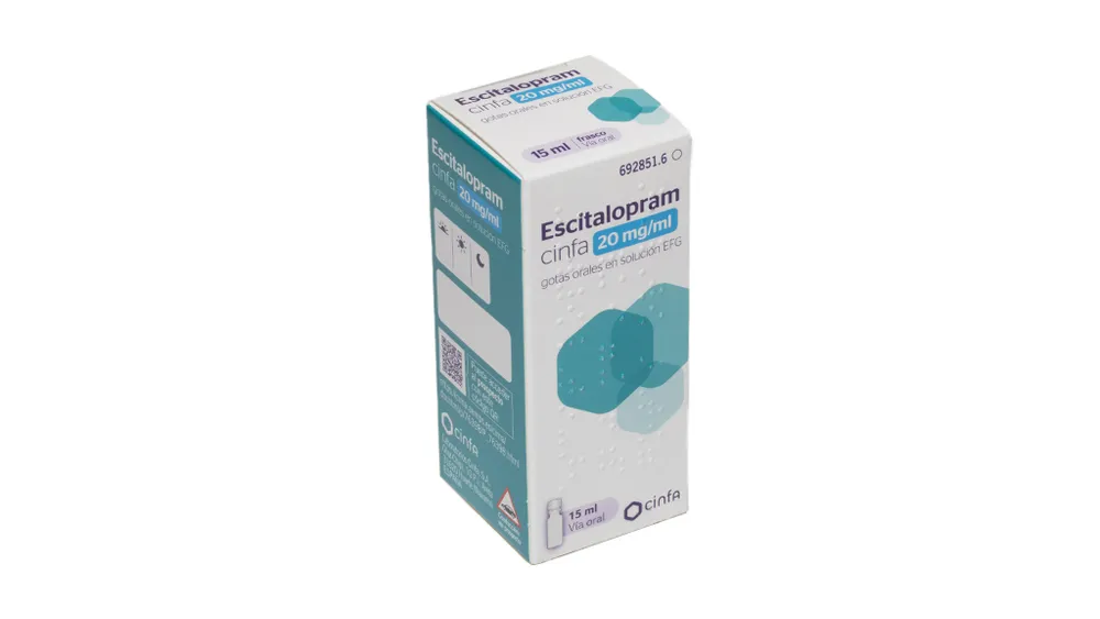 Escitalopram CINFA 20 mg/ml oral solution drops EFG solution, oral