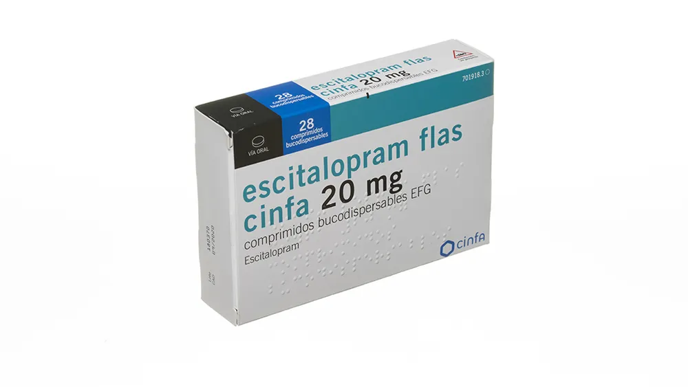 Escitalopram Flas Cinfa 20 mg orodispersible tablets EFG tablets, buccodispersable