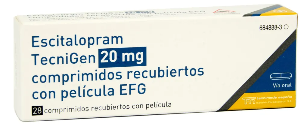 Escitalopram Tecnigen 20 mg film-coated tablets EFG tablets, film-coated