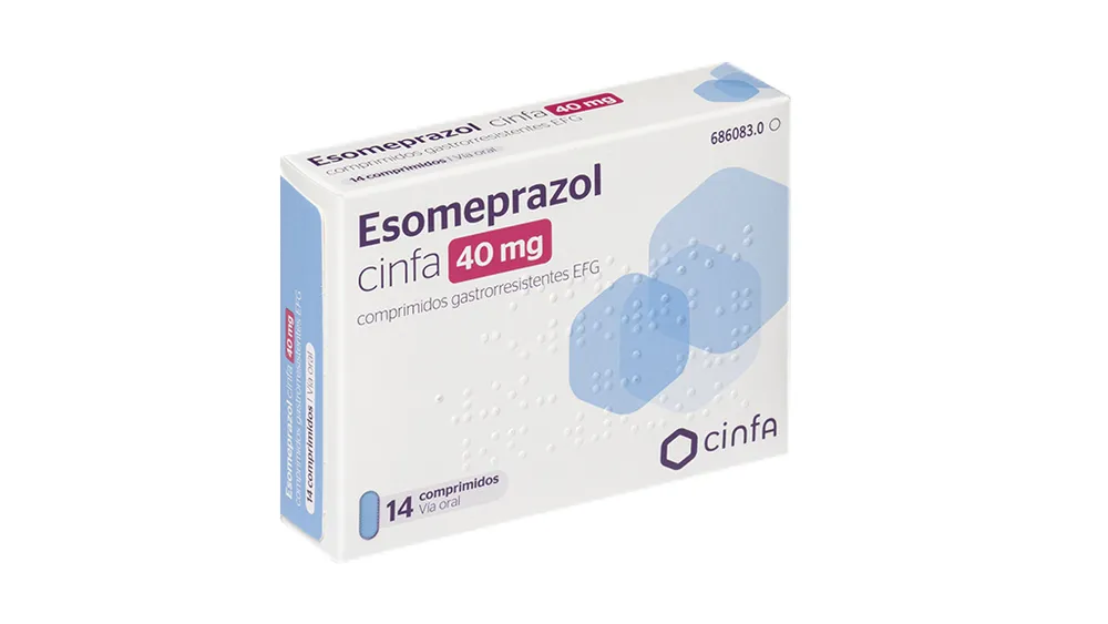 Esomeprazole Cinfa 40 mg gastro-resistant tablets EFG tablets, enteric-coated