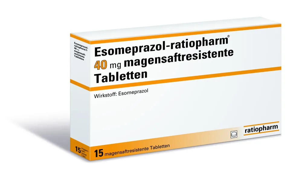 Esomeprazolo Ratiopharm 40 mg compresse gastroresistenti EFG compresse, rivestite con film