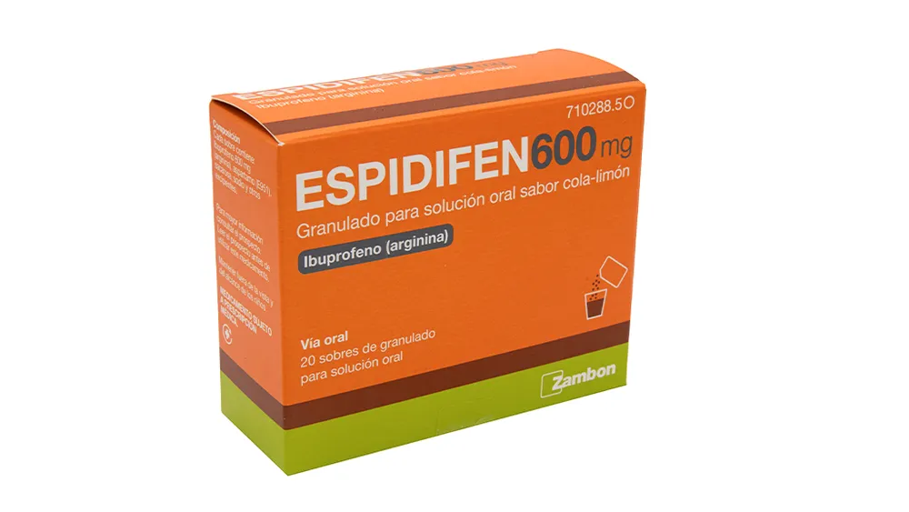 Espidifen 600 mg granules for oral solution flavor cola-lemon powder for oral solution