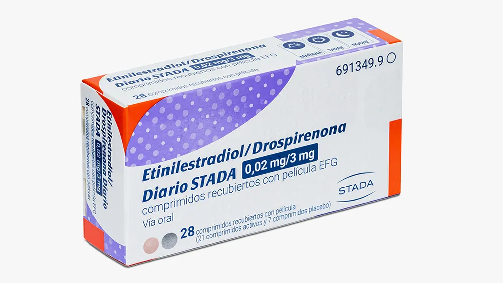 Etinilestradiolo/drospirenona Diario Stada 0,02 mg/3 mg compresse rivestite con film EFG compresse, rivestite con film