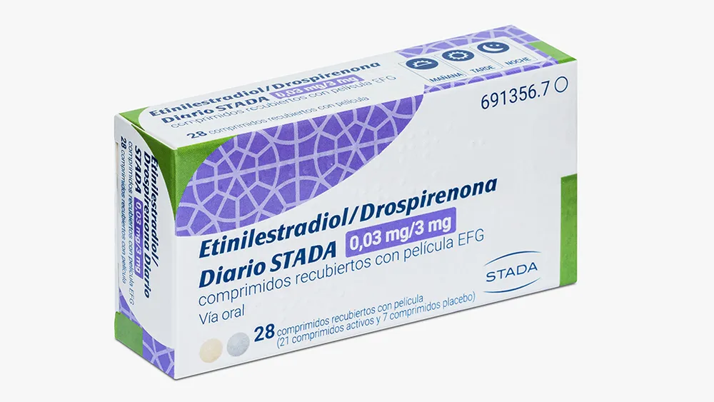Ethinylestradiol/drospirenone Diario Stada 0.03 mg/3 mg film-coated tablets EFG tablets, film-coated