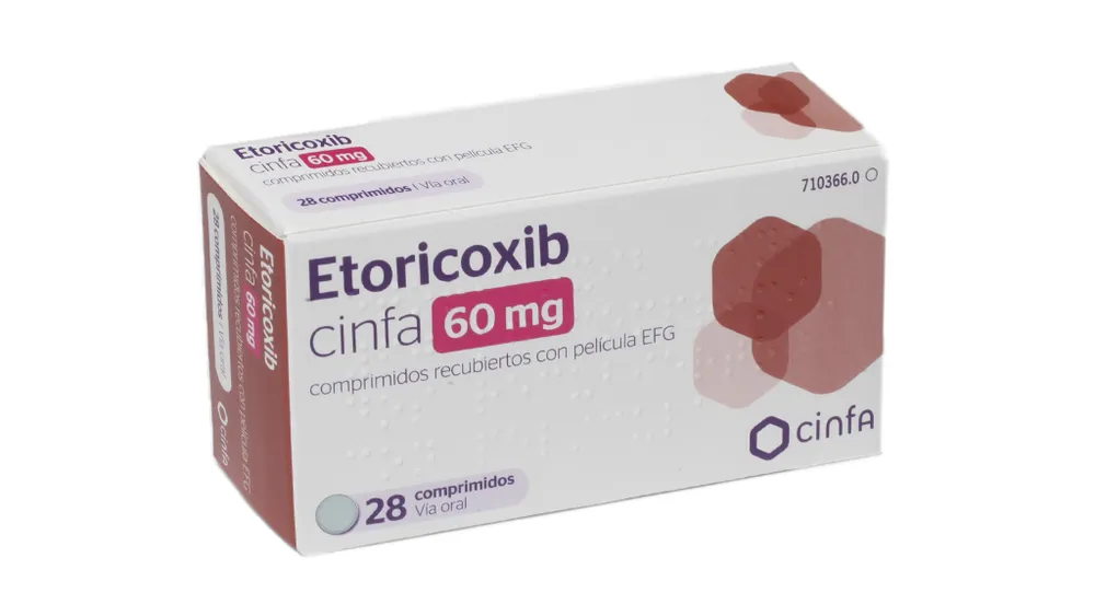 ETORICOXIB CINFA 60 MG COMPRIMIDOS RECUBIERTOS CON PELICULA EFG COMPRIMIDO RECUBIERTO CON PELÍCULA
