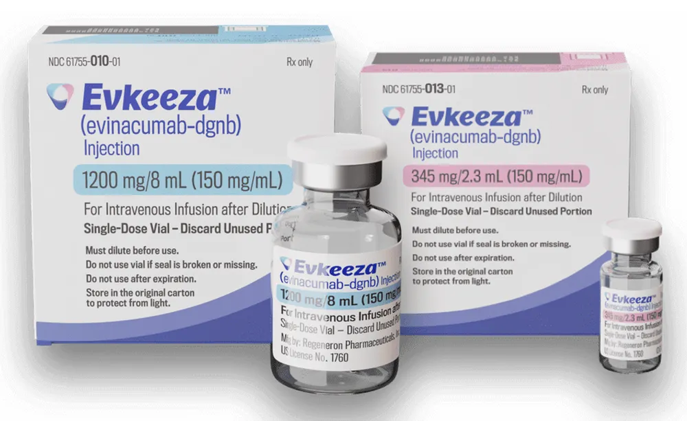 Evkeeza 150 mg/ml concentrate for solution for infusion solution for infusion, concentrate