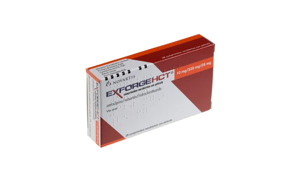 EXFORGE HCT 10 MG/320 MG/25 MG COMPRIMIDOS RECUBIERTOS CON PELICULA COMPRIMIDO RECUBIERTO CON PELÍCULA