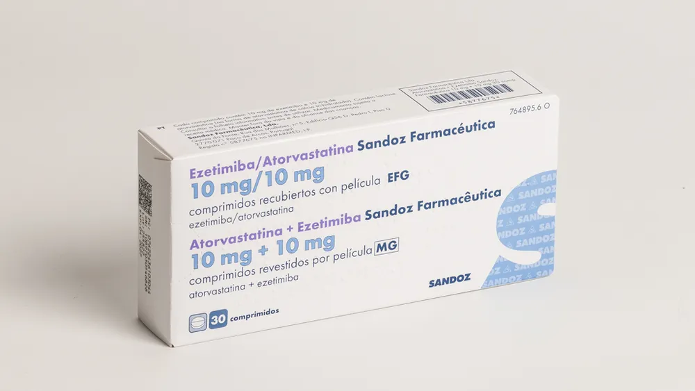 Ezetimiba/atorvastatina Sandoz Farmaceutica 10 mg/10 mg compresse rivestite con film EFG compresse, rivestite con film