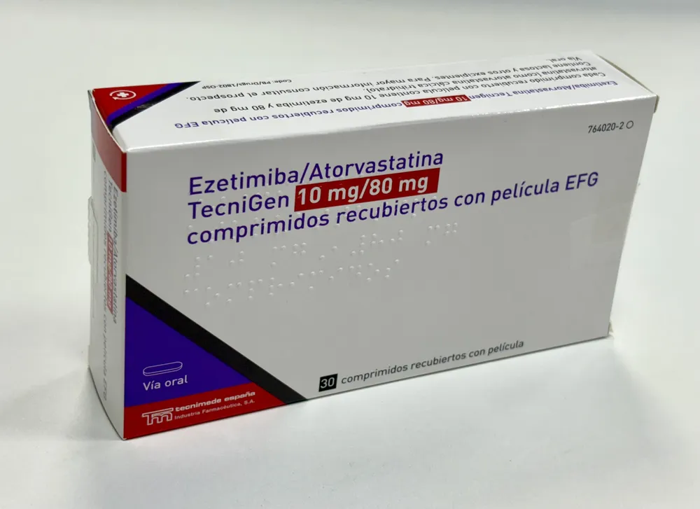 Ezetimibe/atorvastatin Tecnigen 10 mg/80 mg film-coated tablets EFG tablets, film-coated