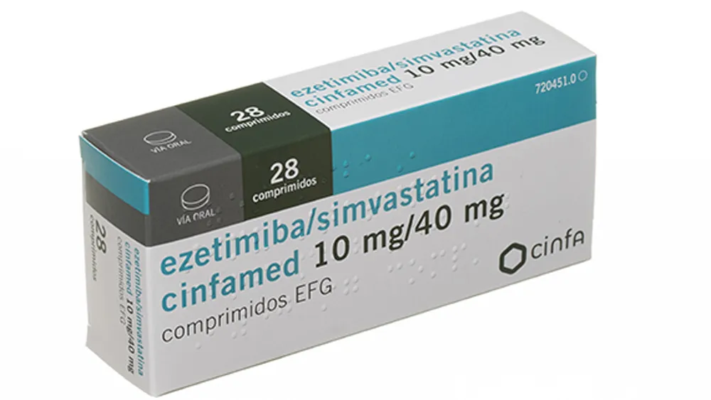 Ezetimiba/simvastatina Cinfamed 10 mg/40 mg compresse EFG compresse