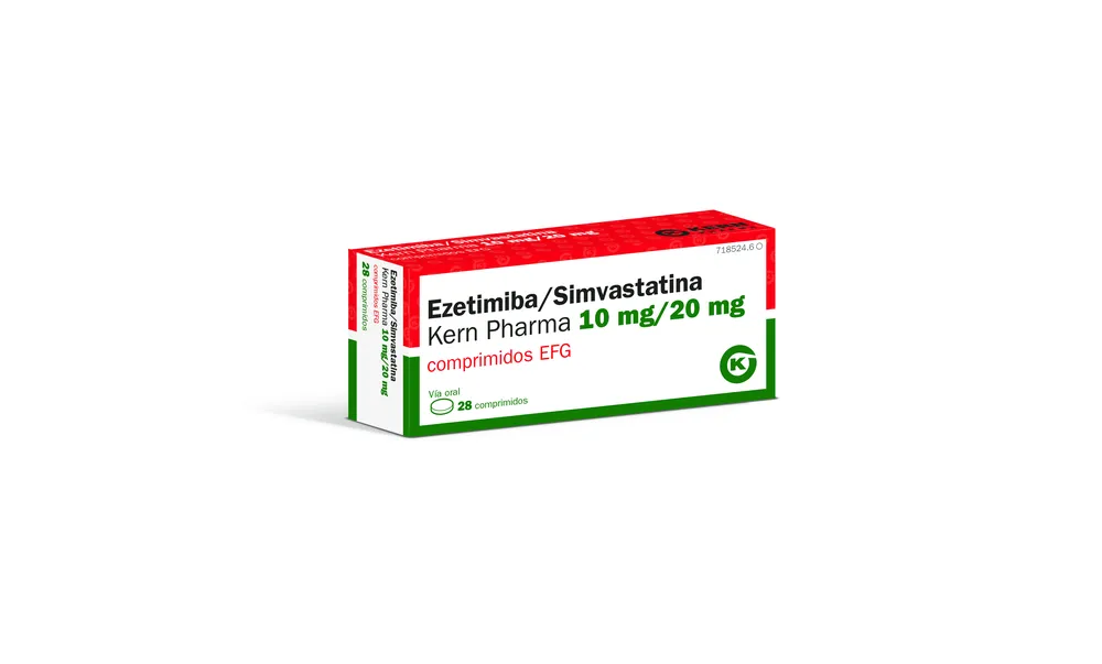 Ezetimiba/simvastatina Kern Pharma 10 mg/20 mg compresse EFG compresse