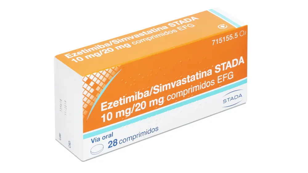 Ezetimibe/simvastatin Sun 10 mg/20 mg tablets EFG tablets