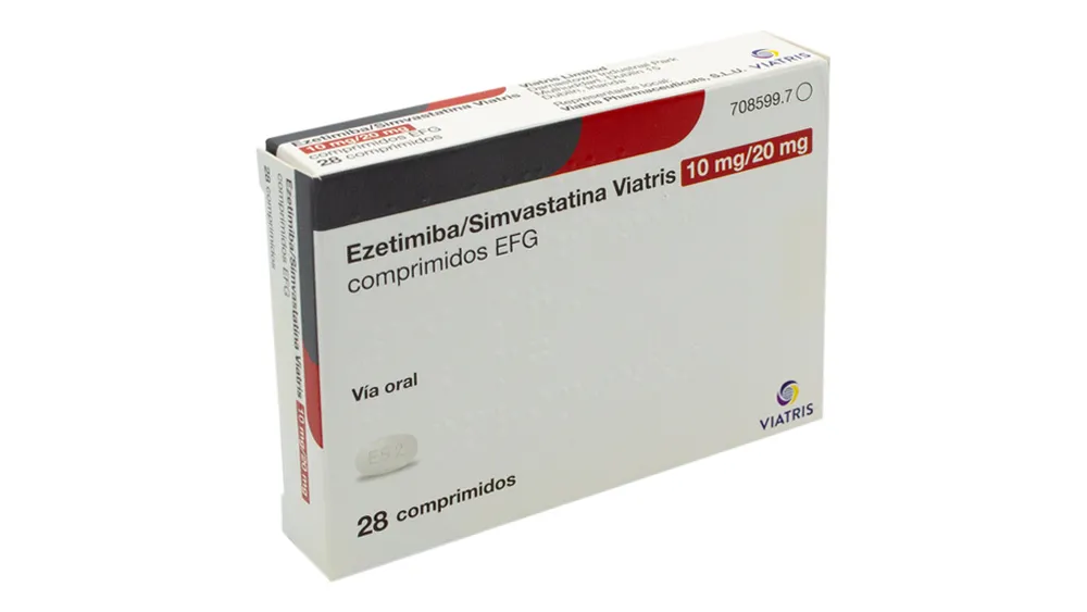 Ezetimibe/simvastatin Viatris 10 mg/20 mg tablets EFG tablets