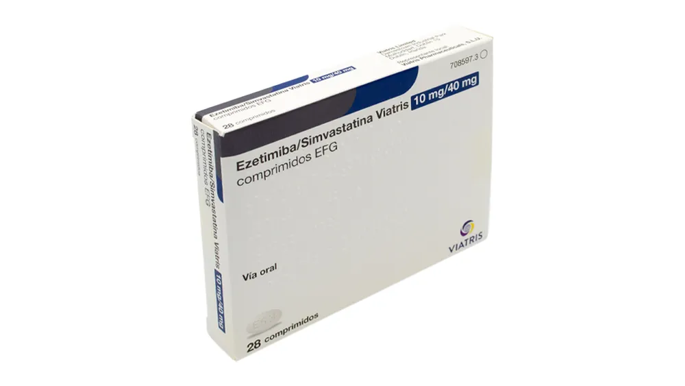 Ezetimibe/simvastatin Viatris 10 mg/40 mg tablets EFG tablets