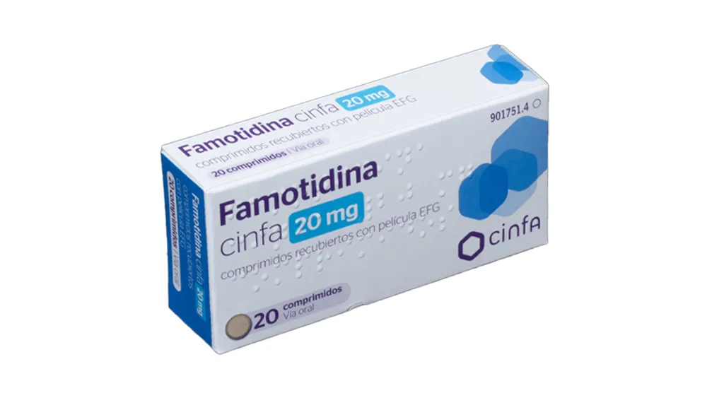 Famotidine CINFA 20 mg film-coated tablets EFG tablets, film-coated