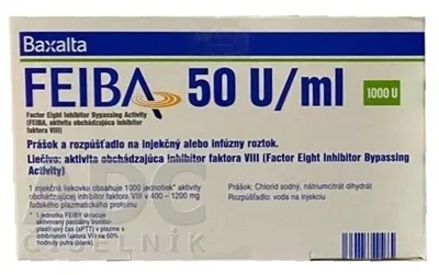 Feiba 50 U/ml powder and solvent for solution for infusion powder and solvent for solution for infusion