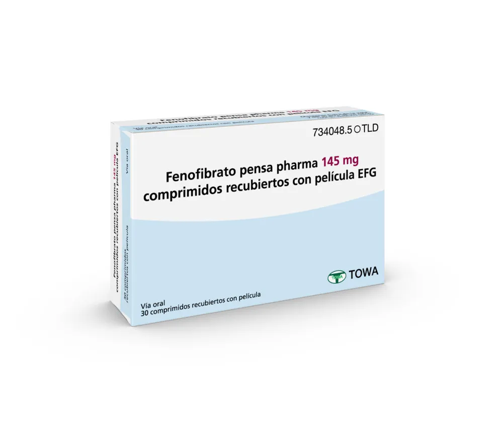 Fenofibrate Pensapharma 145 mg film-coated tablets EFG tablets, film-coated