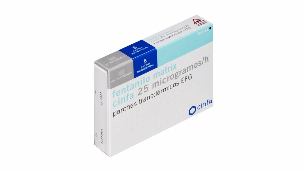 Fentanyl Matrix CINFA 25 micrograms/h transdermal patches EFG patches, transdermal