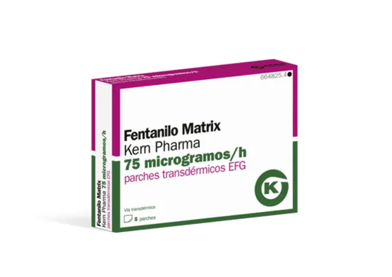 Fentanyl Matrix Kern Pharma 75 micrograms/h transdermal patches EFG patches, transdermal