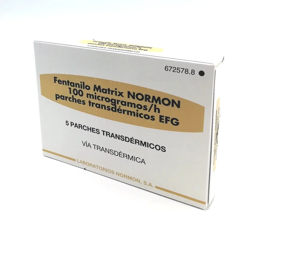 Fentanyl Matrix Normon 100 micrograms/h transdermal patches EFG patches, transdermal