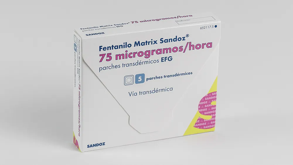Fentanyl Matrix Sandoz 75 micrograms/hour transdermal patches EFG patches, transdermal
