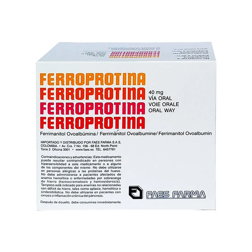 Ferroprotina 40 mg soluble tablets tablets, soluble