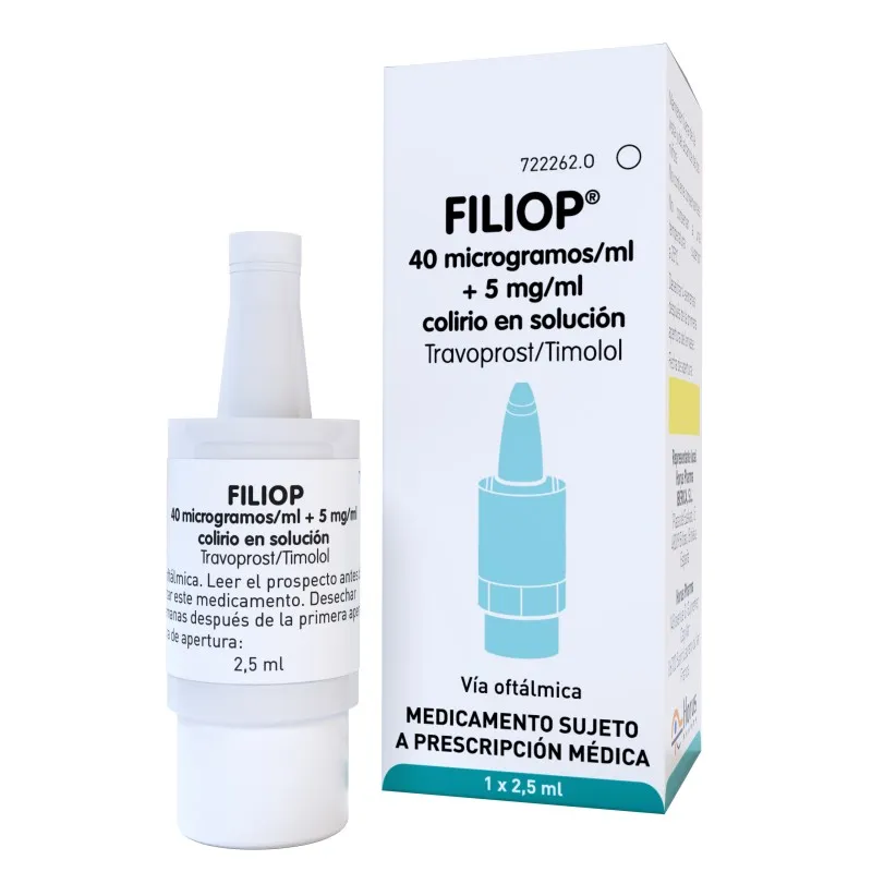 Filiop 40 micrograms/ml + 5 mg/ml eye drops solution solution, ophthalmic