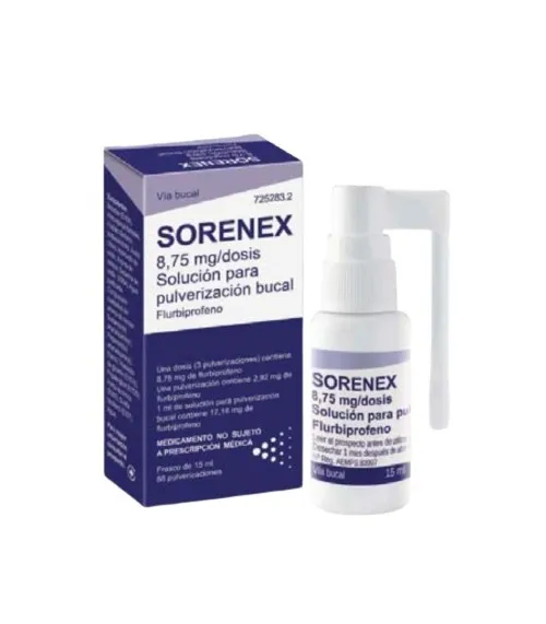 FLURBIPROFENO SEJMET 8,75 MG/DOSIS SOLUCION PARA PULVERIZACION BUCAL SOLUCIÓN PARA PULVERIZACIÓN BUCAL