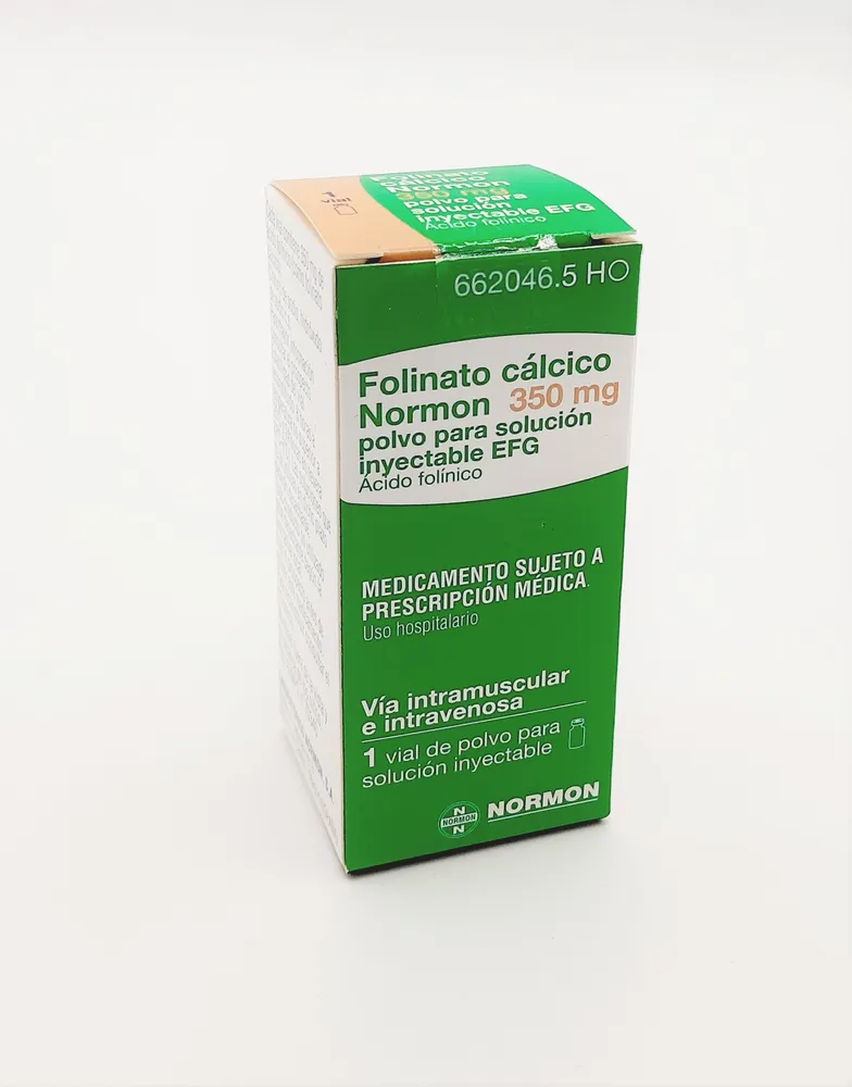 Calcium folinate Normon 350 mg powder for injection solution EFG powder for solution for injection